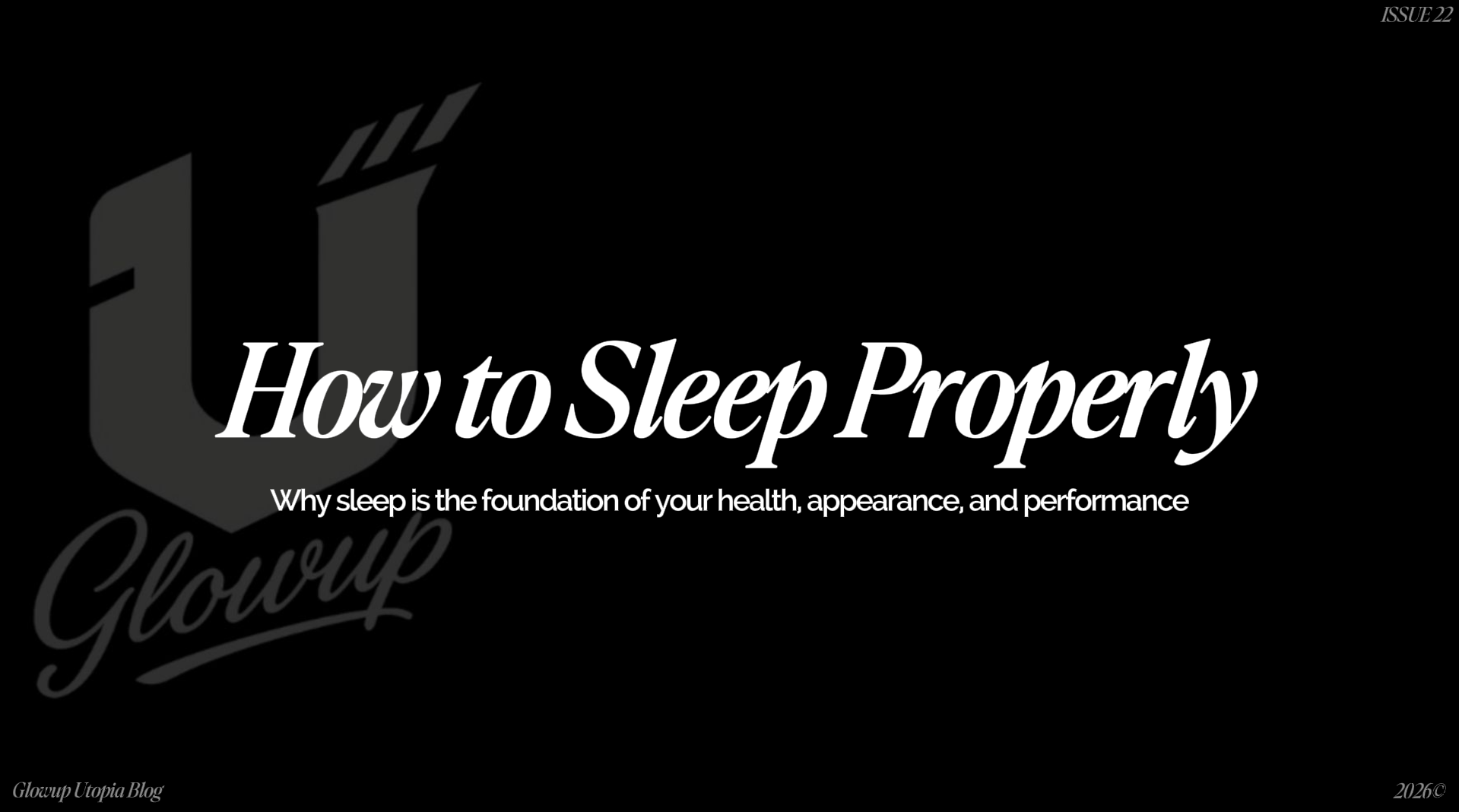 How to Sleep Properly