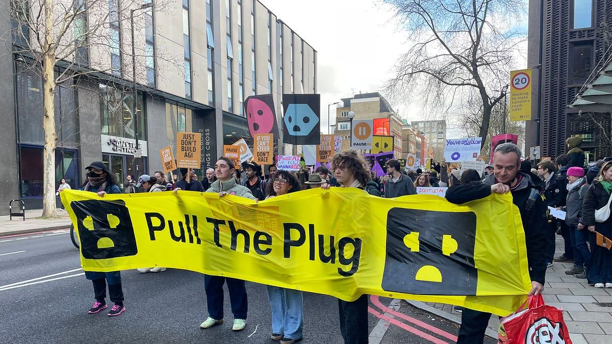 500 Protesters March Through London's AI Hub in Largest Anti-AI Demonstration Yet