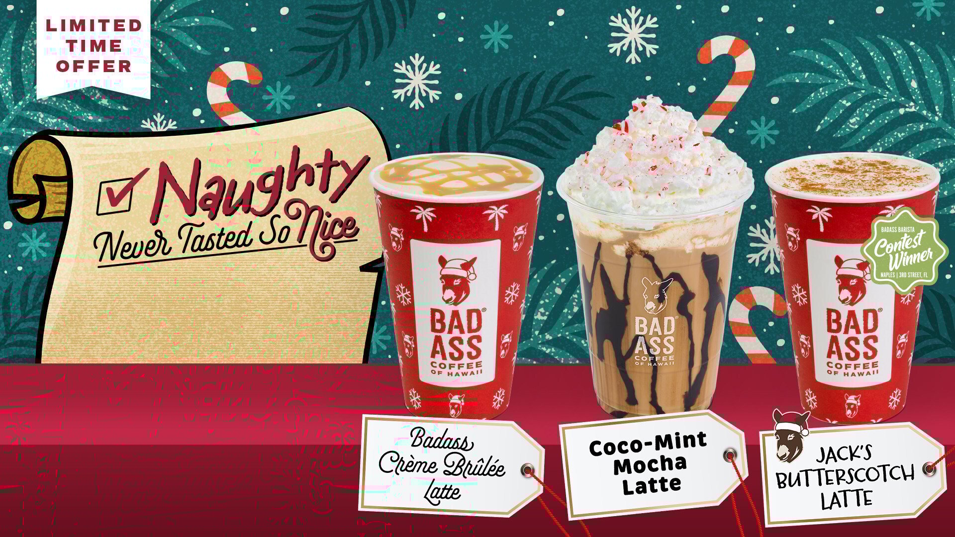 Bad Ass Coffee of Hawaii Serves Up Festive Indulgence With New Winter Menu