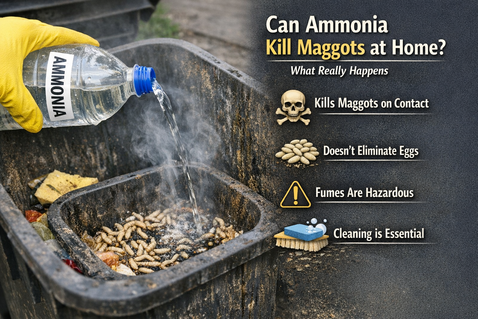 Can Ammonia Kill Maggots at Home? What Really Happens