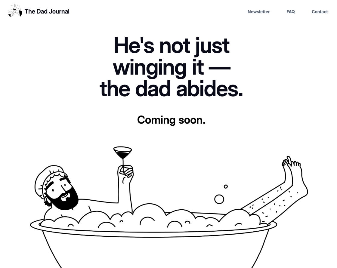 He's not just winging it - the dad abides.