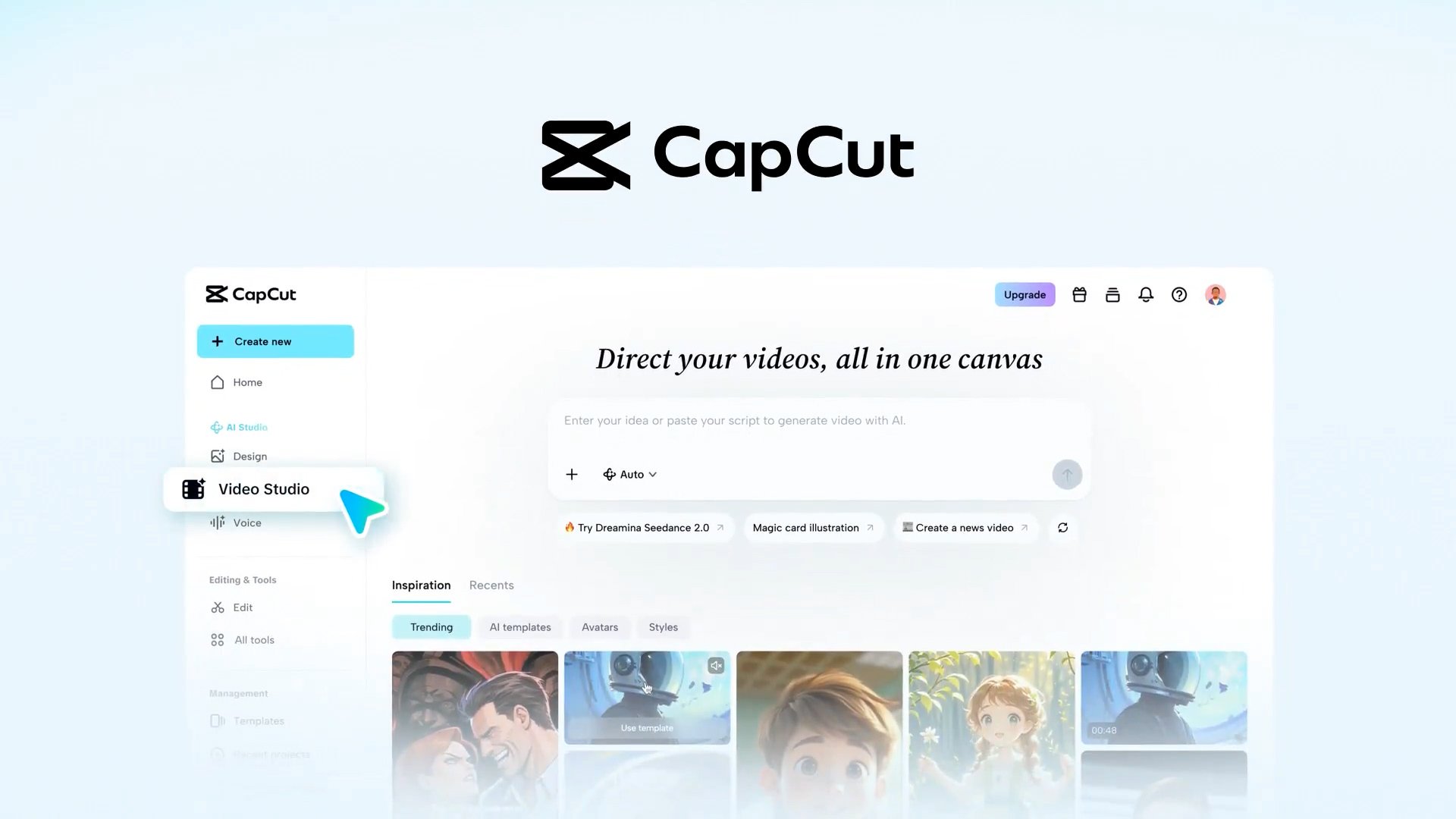 CapCut launches "Video Studio"
