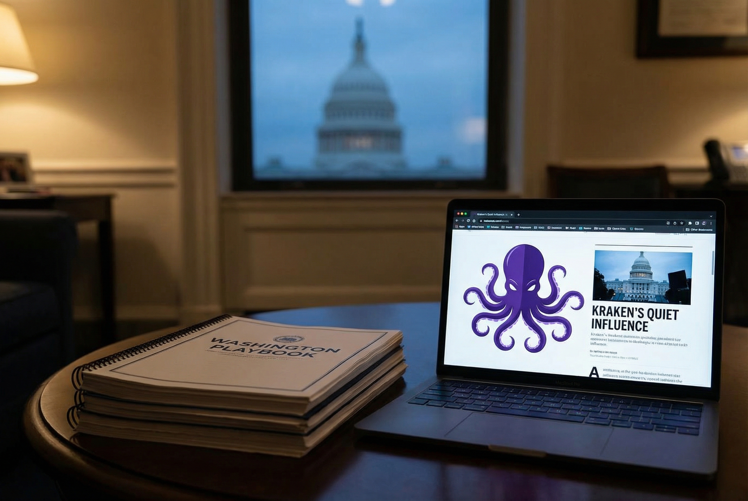 💰 Kraken’s Washington Playbook: How a Crypto Giant Is Quietly Rewriting U.S. Regulation