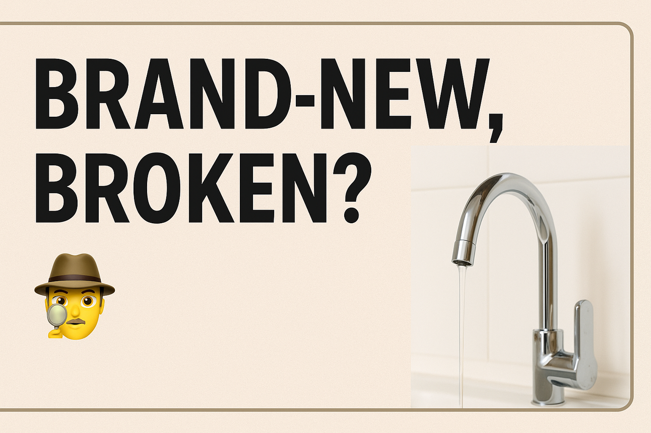 🕵️‍♂️ Brand-New, Broken? The Case of the Disappearing Water Pressure
