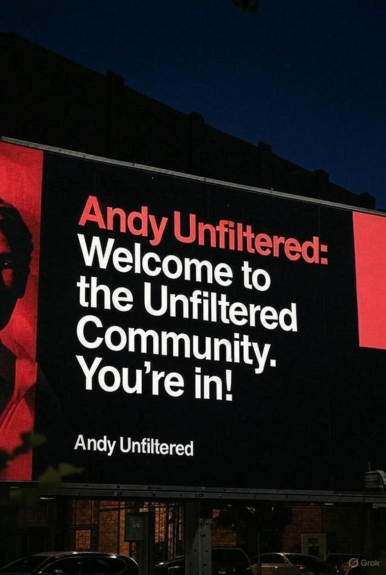 Andy Unfiltered: Welcome and a Free Personal Brand Audit