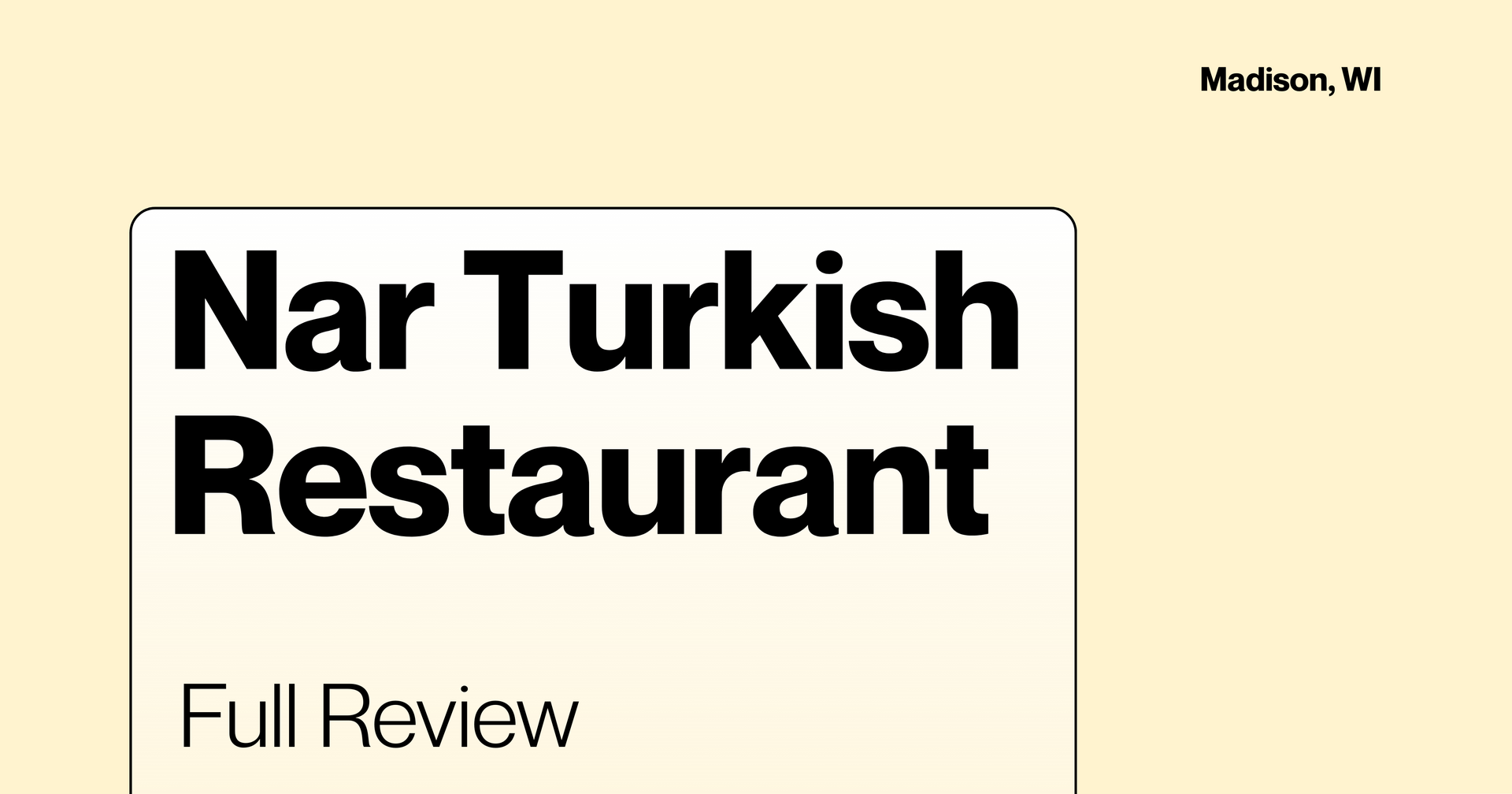 Nar Turkish Restaurant