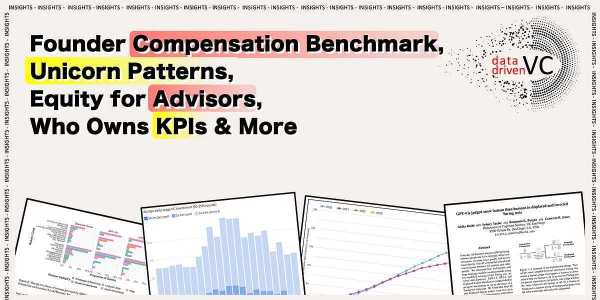 💥 Founder Compensation Benchmark, Unicorn Patterns, Equity for Advisors, Who Owns KPIs & More