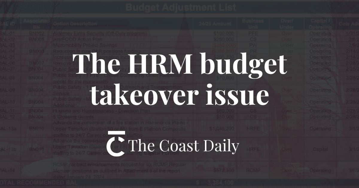 🗞️ Tough budget decisions ahead for Halifax