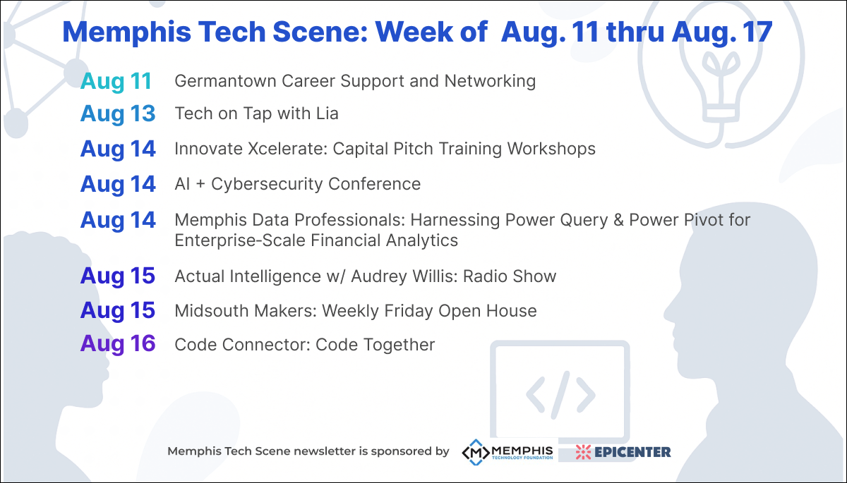 Weekly Tech Events in Memphis: August 11 thru August 17