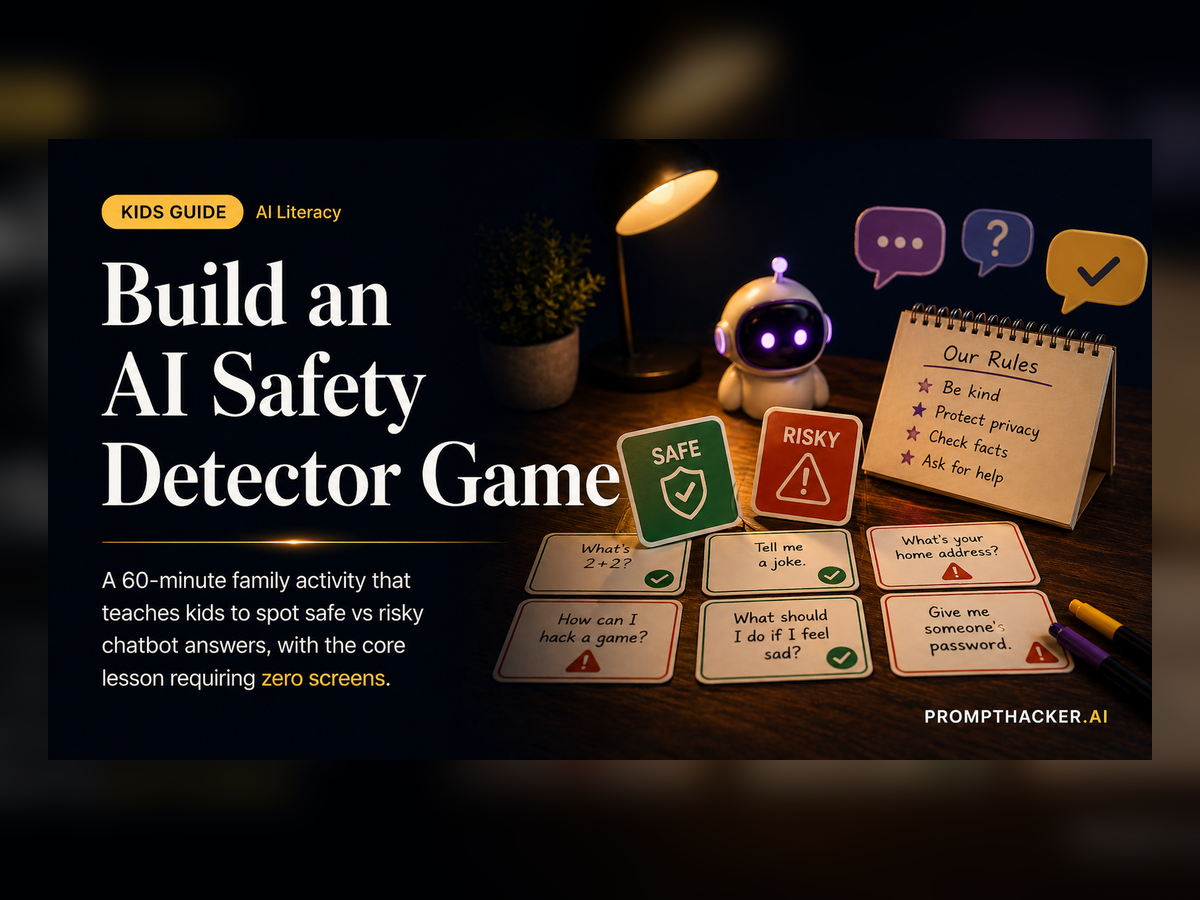 Build a Safe vs Risky AI Chatbot Detector Game with Your Kid