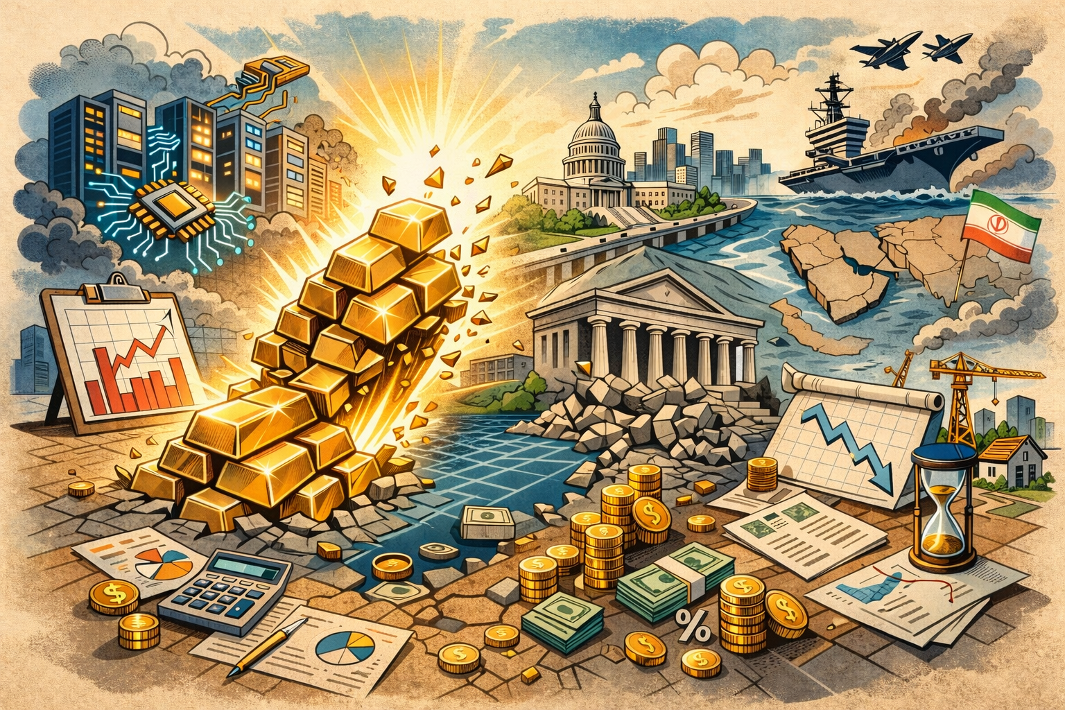 Hot PPI, Falling Yields | Financials Crack | Gold Breaks Out