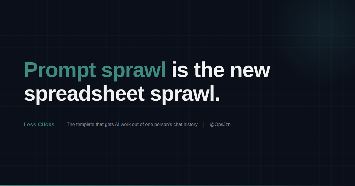 Prompt Sprawl in Ops Teams: The New Spreadsheet Sprawl