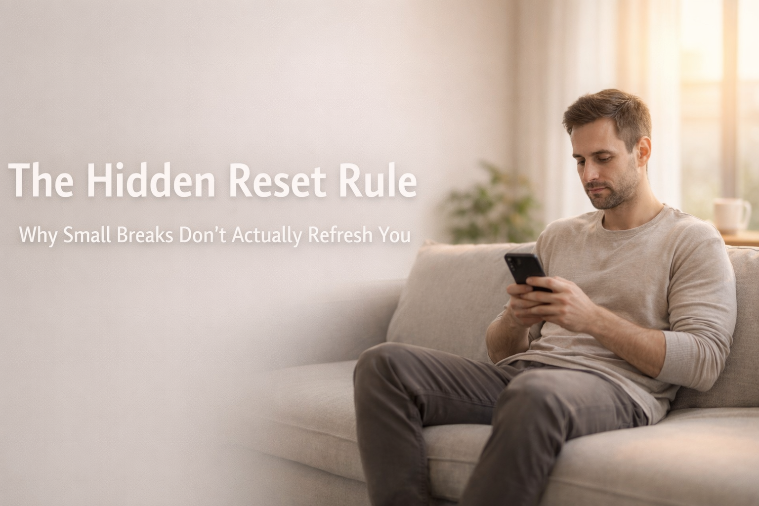 The Hidden Reset Rule: Why Small Breaks Don’t Actually Refresh You