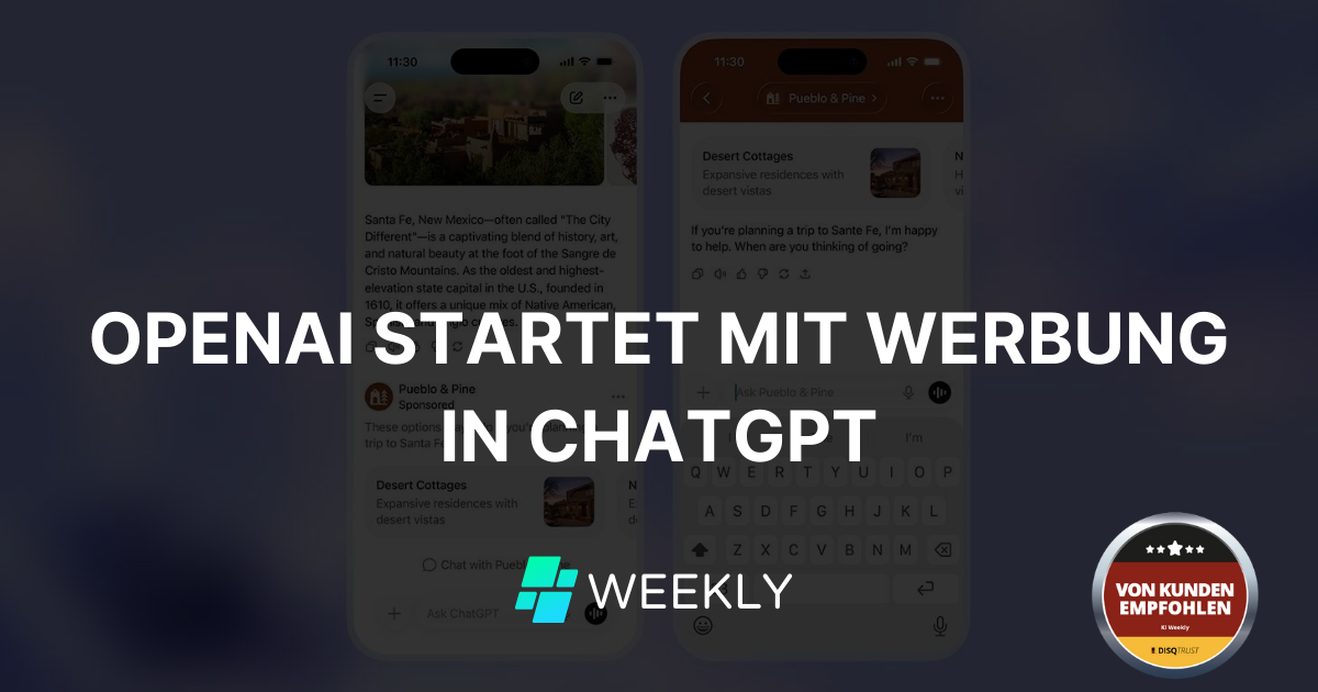 📢 OpenAI startet mit Werbung in ChatGPT