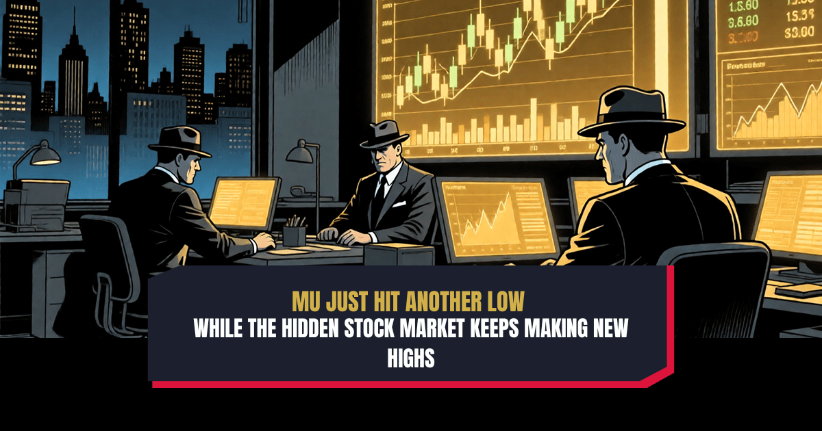 MU Just Hit Another Low — While the Hidden Stock Market Keeps Making New Highs