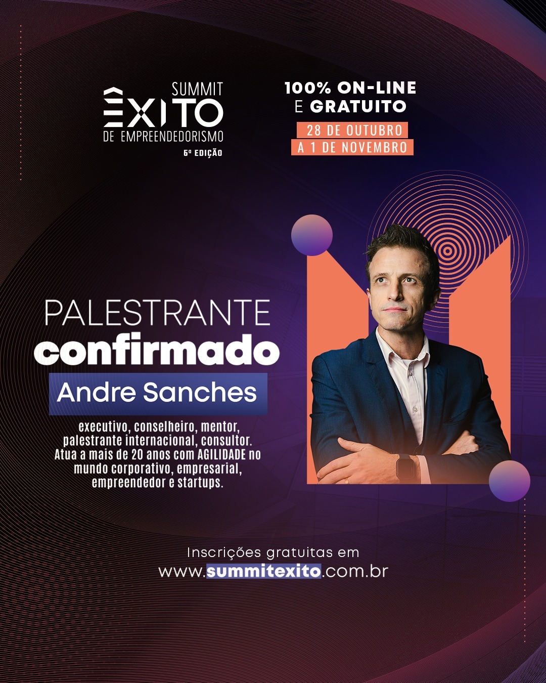 Andre ÁGIL Sanches no Summit Êxito de Empreendedorismo 2024