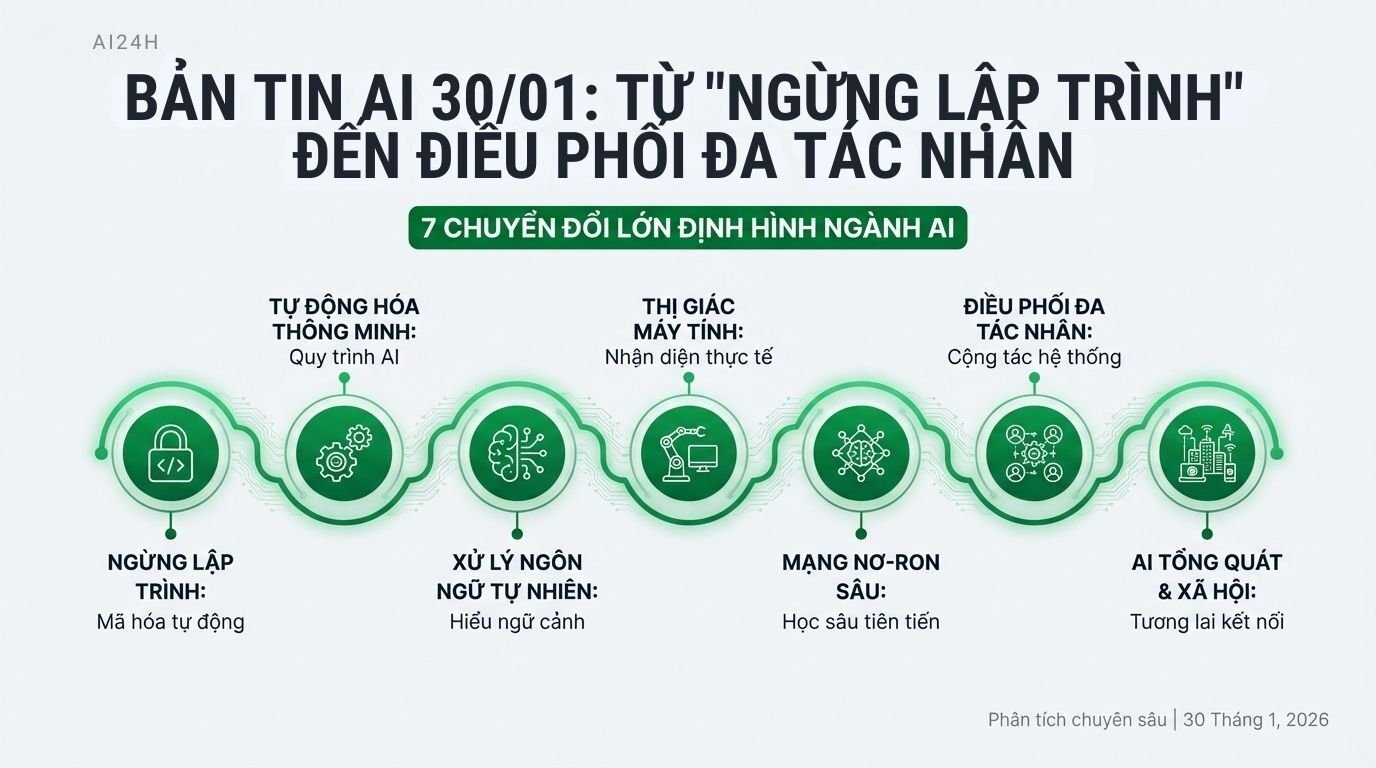 AI 24h | Từ "Ngừng Lập Trình" Đến Cuộc Chạy Đua Điều Phối Đa Tác Nhân