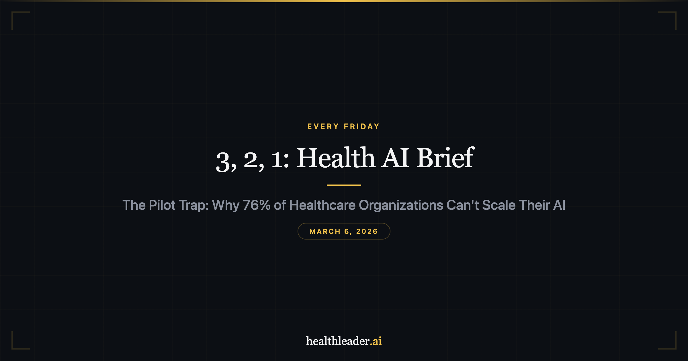 The Pilot Trap: Why 76% of Healthcare Organizations Can't Scale Their AI