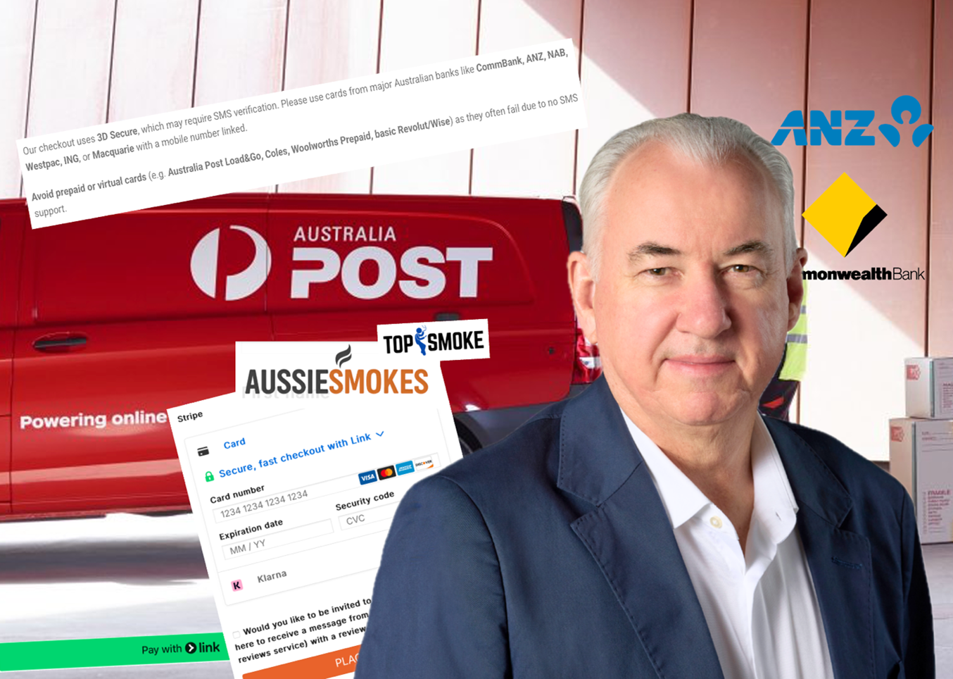 Illicit tobacco online via payments rails, delivered by Australia Post