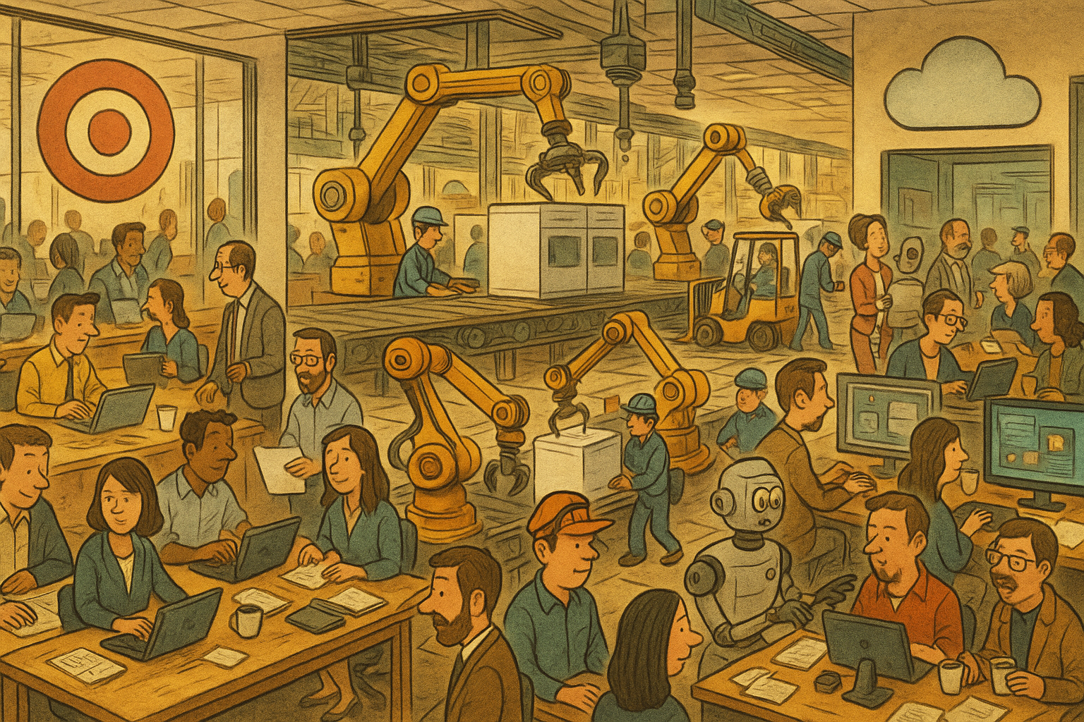 AI Cuts Office Teams, $3B Factories Rise