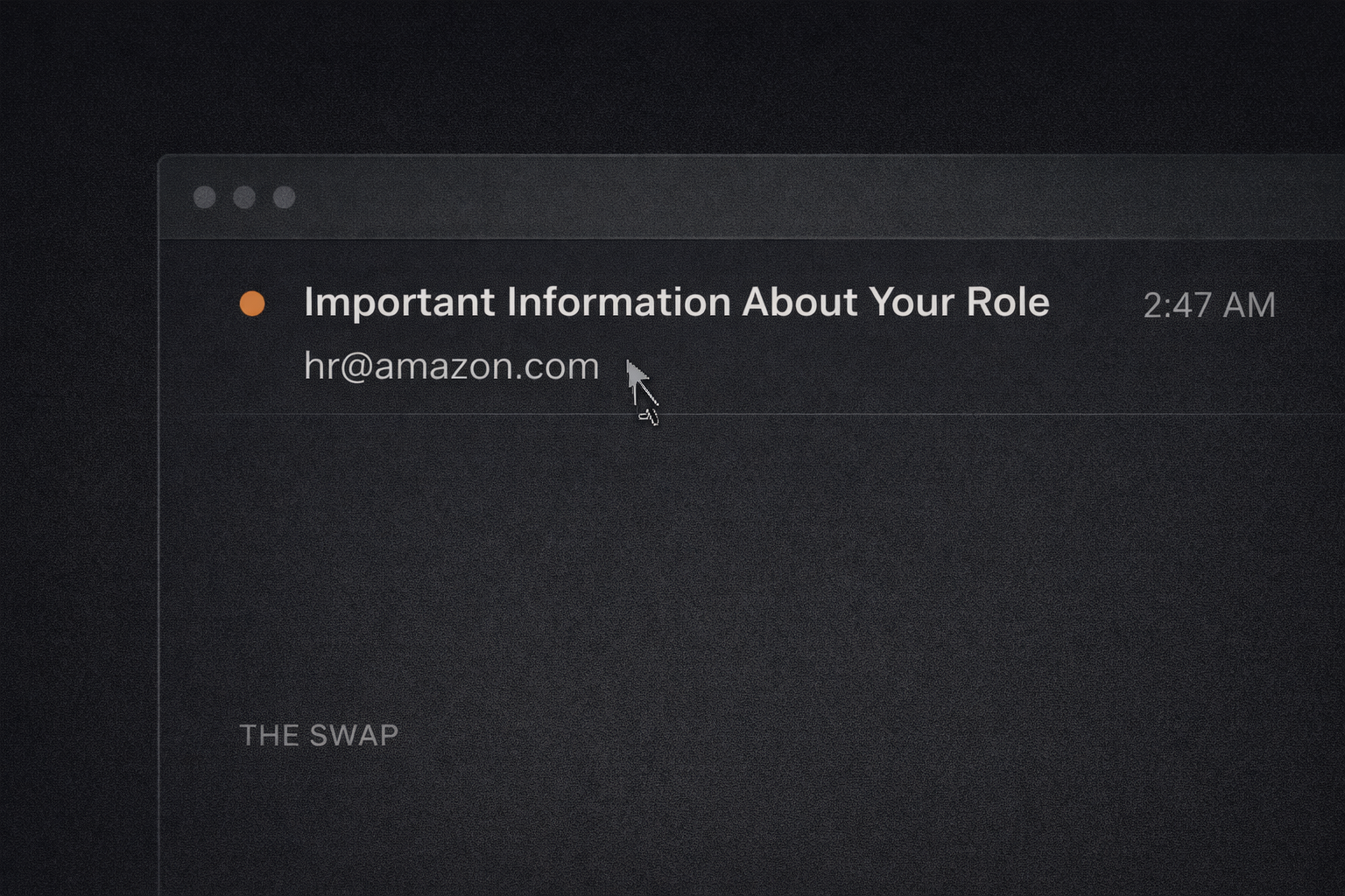 They're not laying you off. They're swapping you