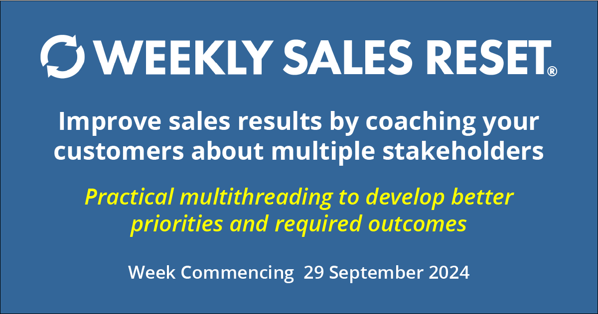 Improve sales results by coaching your customers about multiple stakeholders