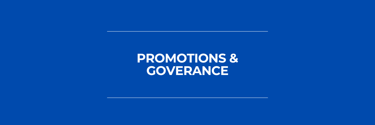 Promotions & Goverance