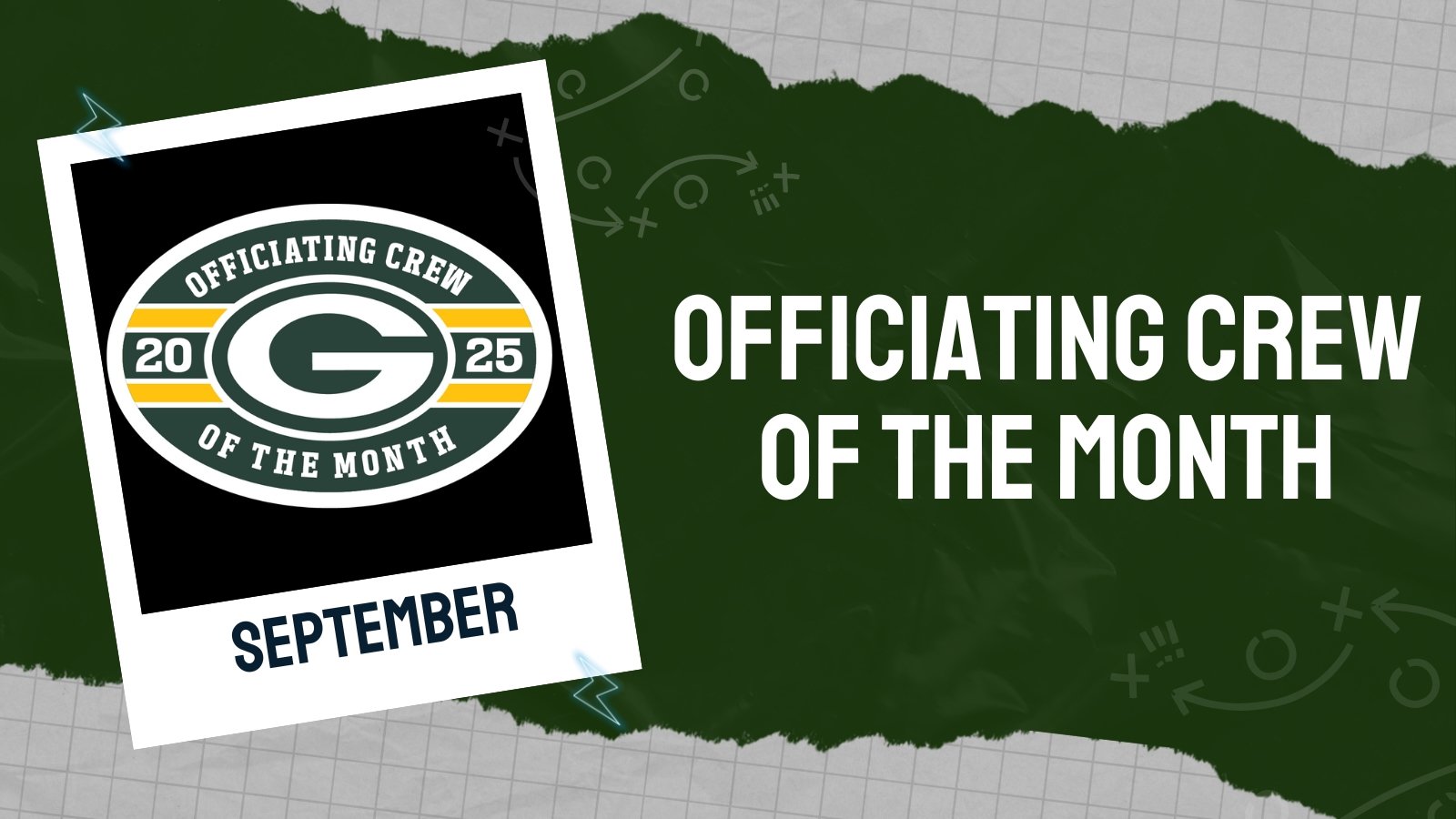 Green Bay Packers announce Officiating Crew of the Month for September