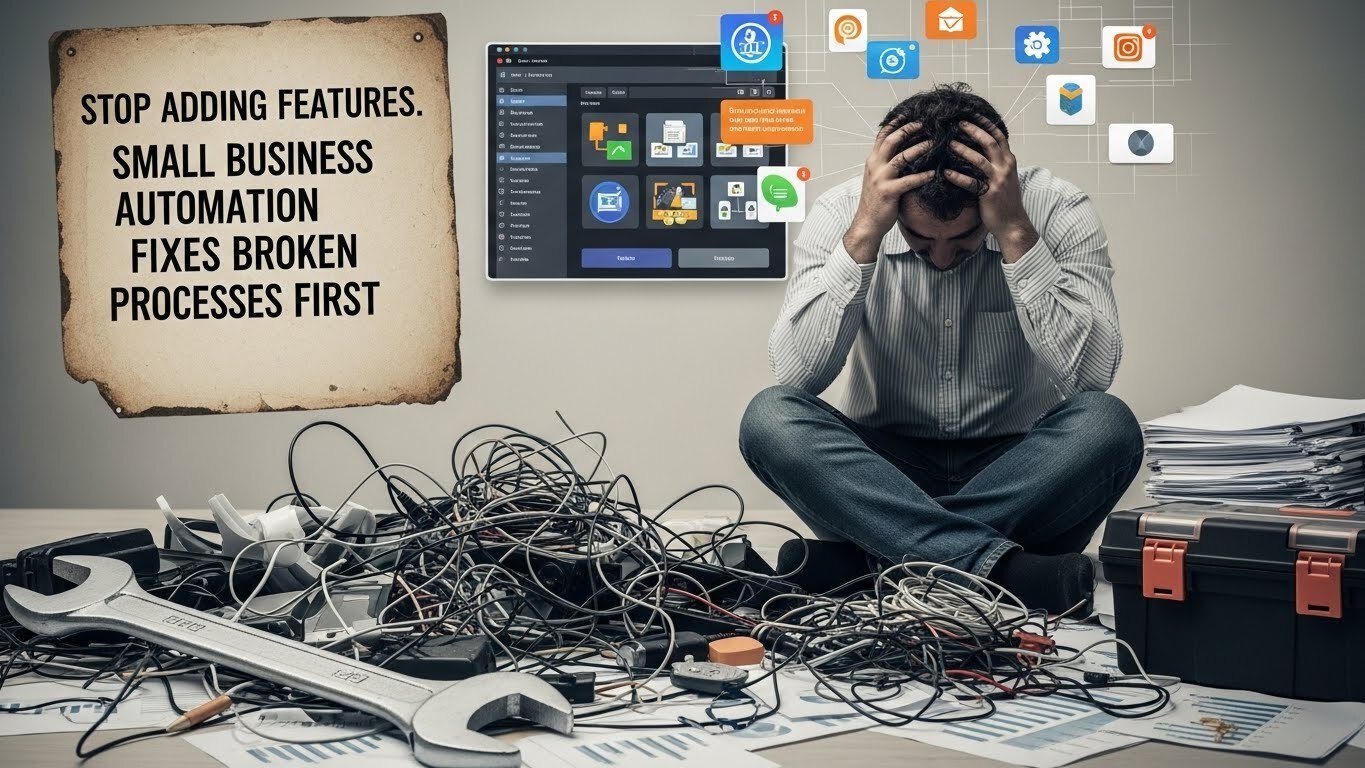 Stop Adding Features. Small Business Automation Fixes Broken Processes First