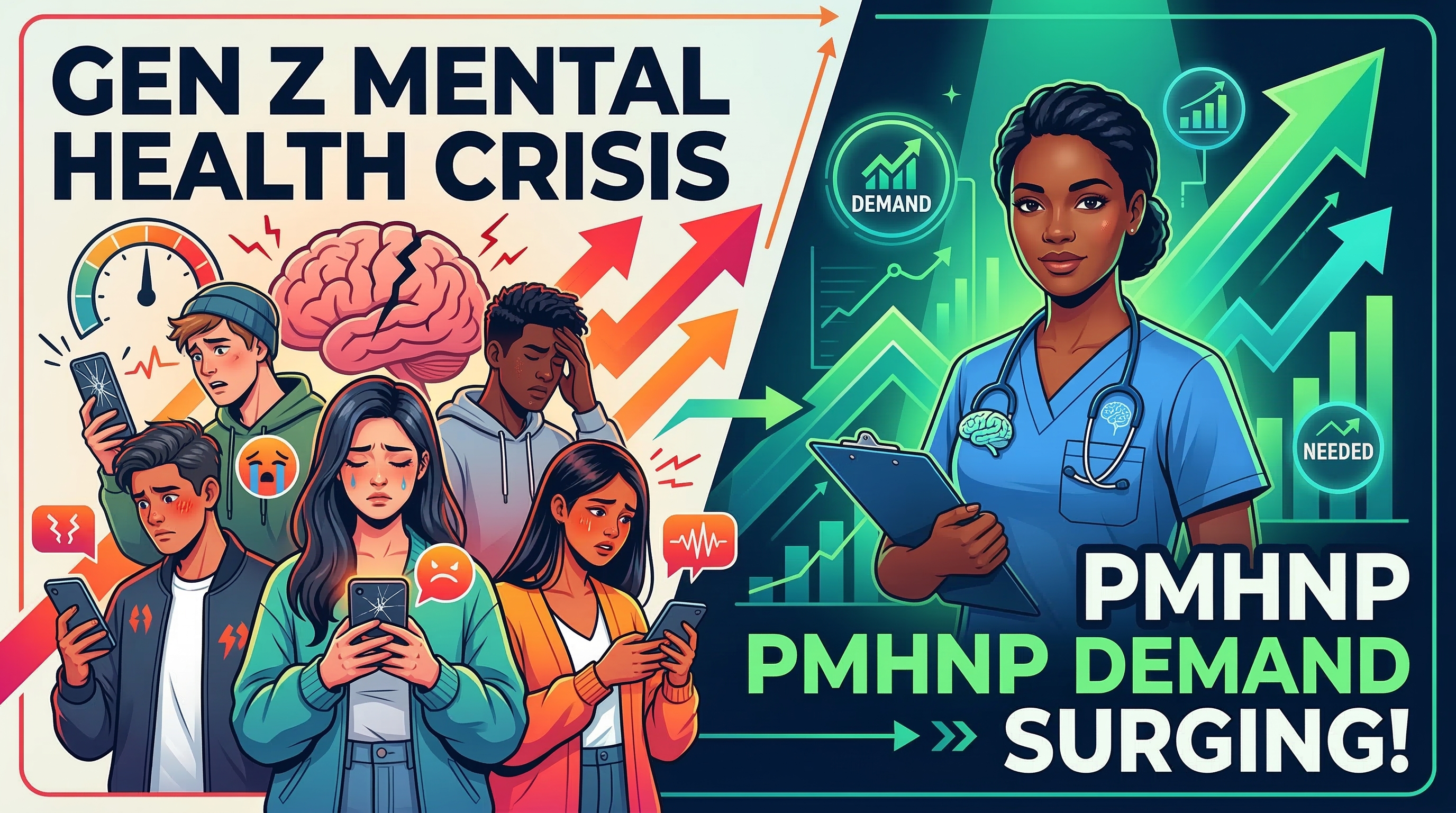 Gen Z mental health crisis — what it means for PMHNP demand
