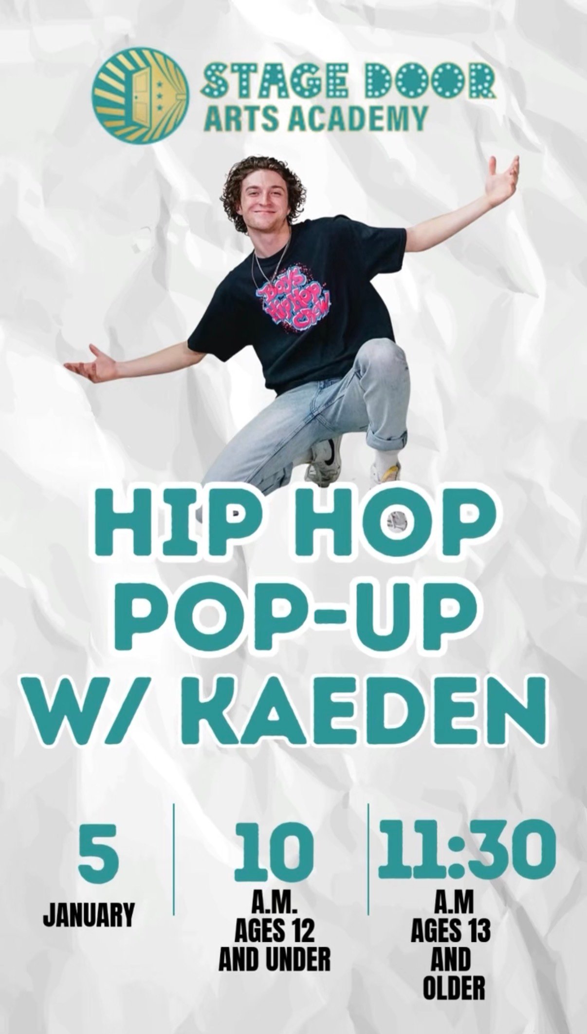 💥 Hip Hop Pop-Up with Kaeden Taylor on Jan 5