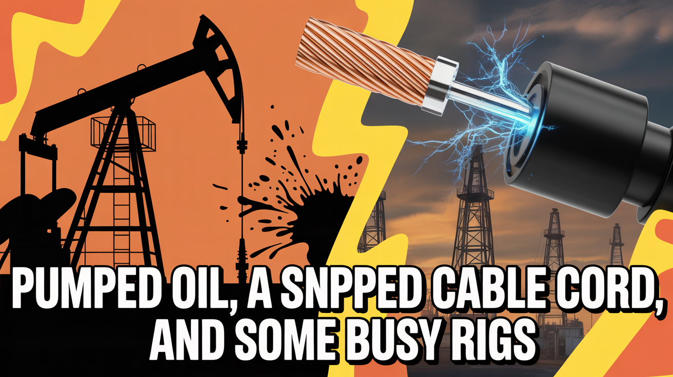 Pumped Oil, A Snipped Cable Cord, And Some Busy Rigs 