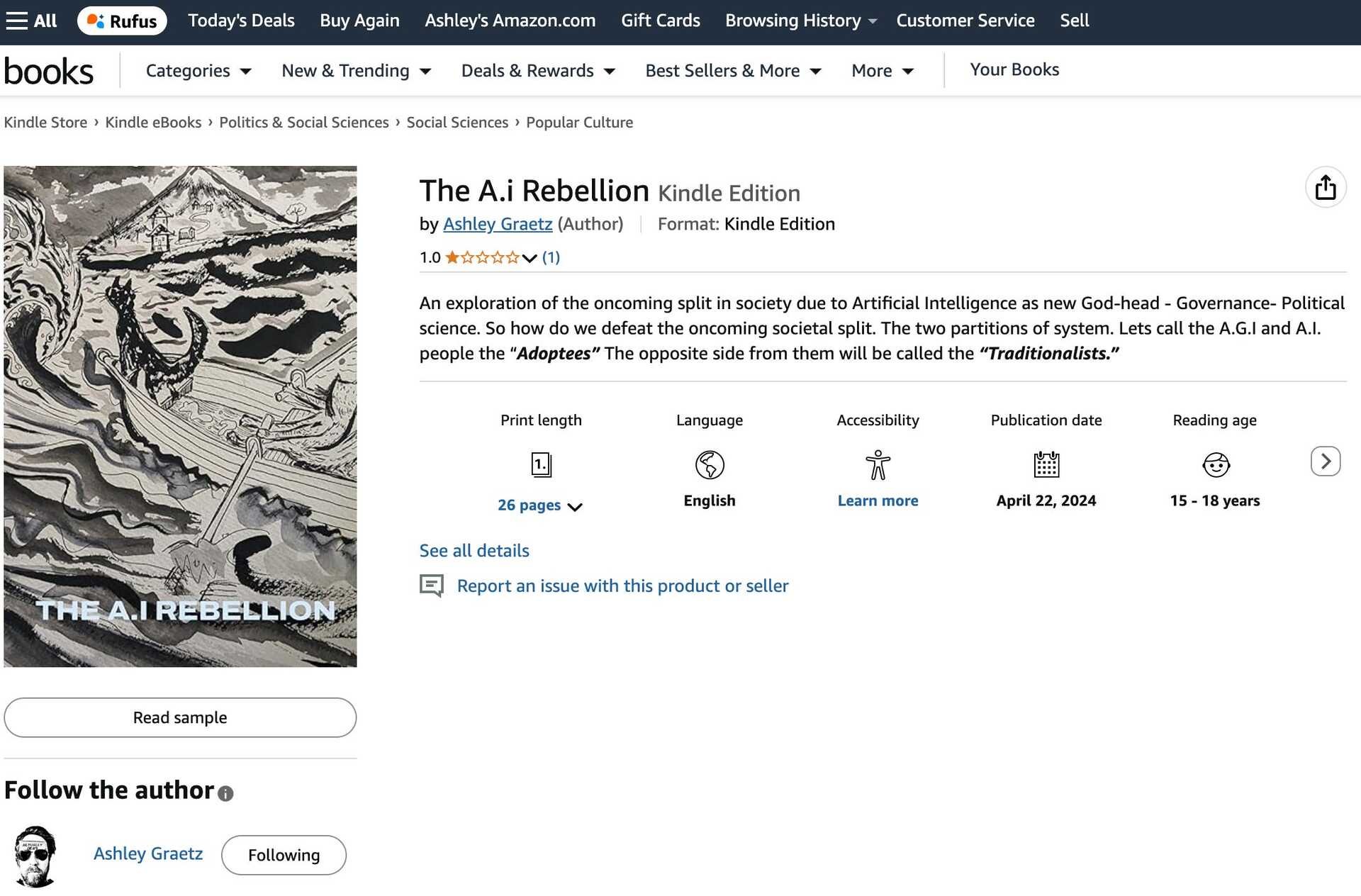 A.i Rebellion - Chapter 4 -( my 1 star review book)