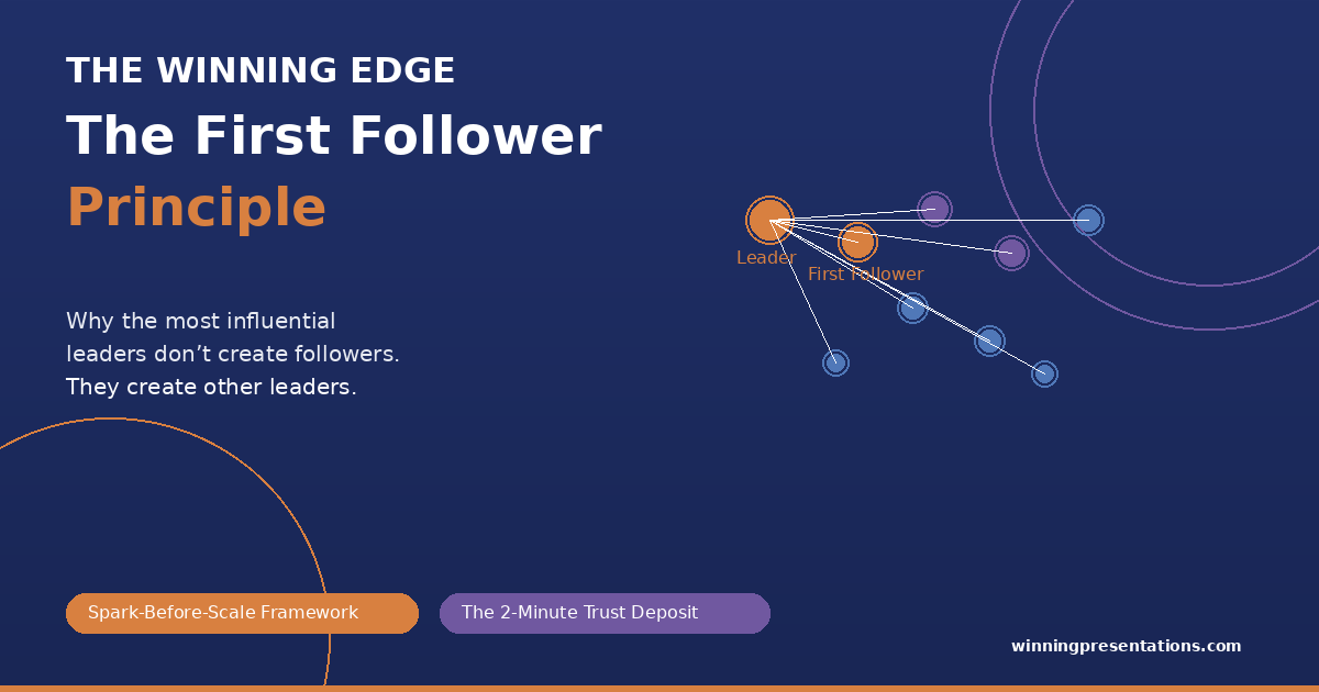The First Follower Principle — Why Movement-Builders Matter More Than Visionaries