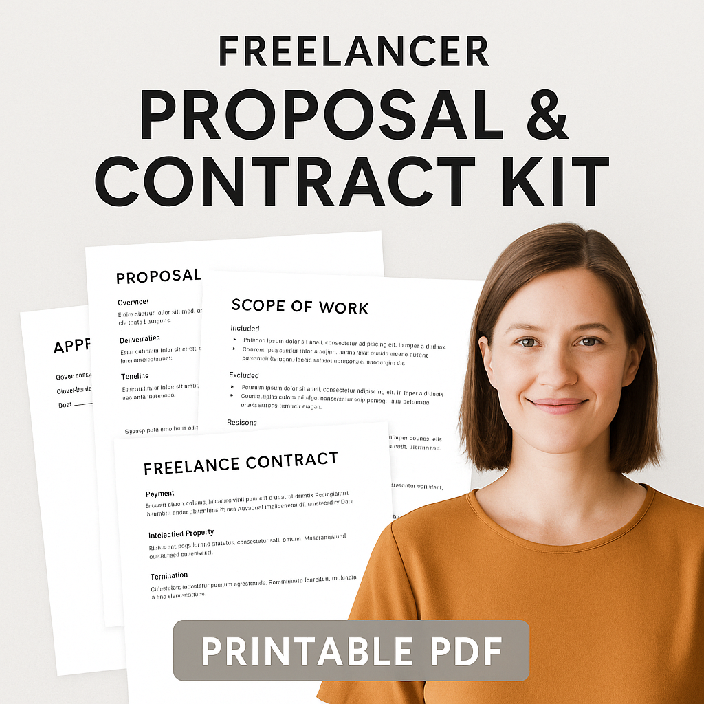Freelancer Proposal & Contract Kit: Close Deals Faster, Protect Your Work, Get Paid On Time