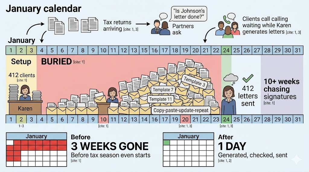 412 Letters. One Admin. Three Weeks.