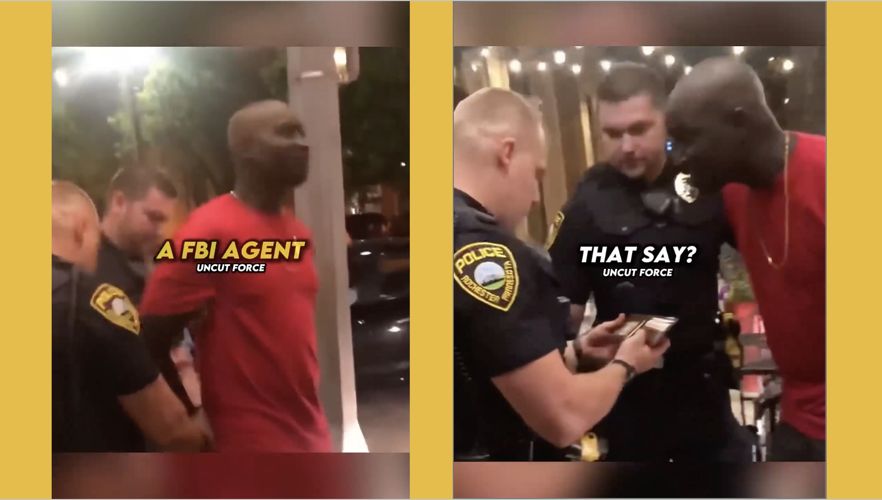 Rage-baiting YouTube videos falsely claim to expose police for arresting FBI agents