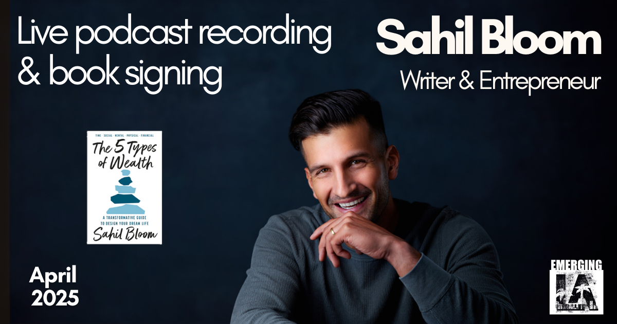 🌴 Sahil Bloom live podcast & private book signing