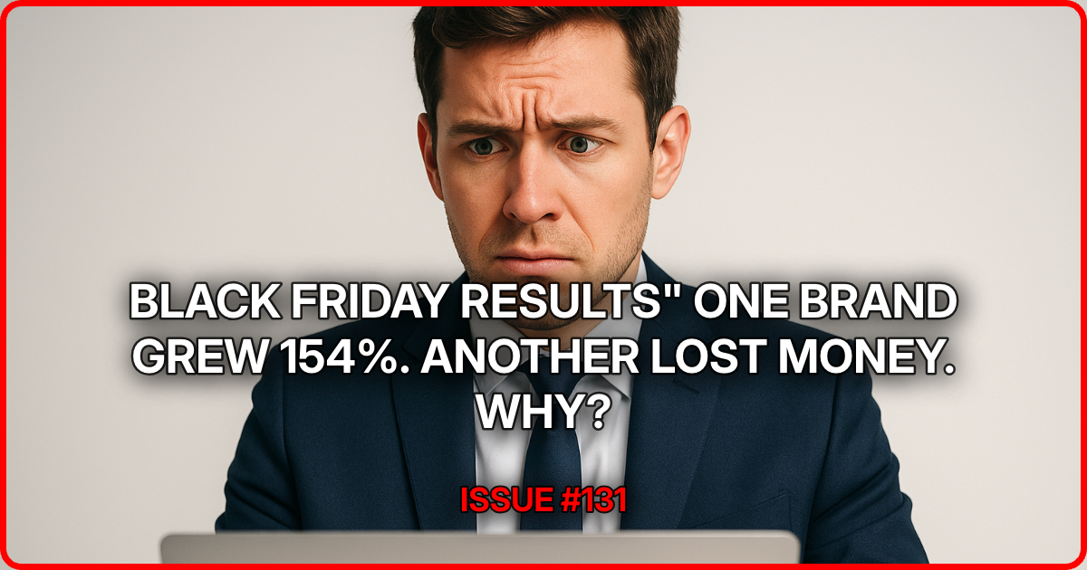 Black Friday Results" One brand grew 154%. Another lost money. Why?