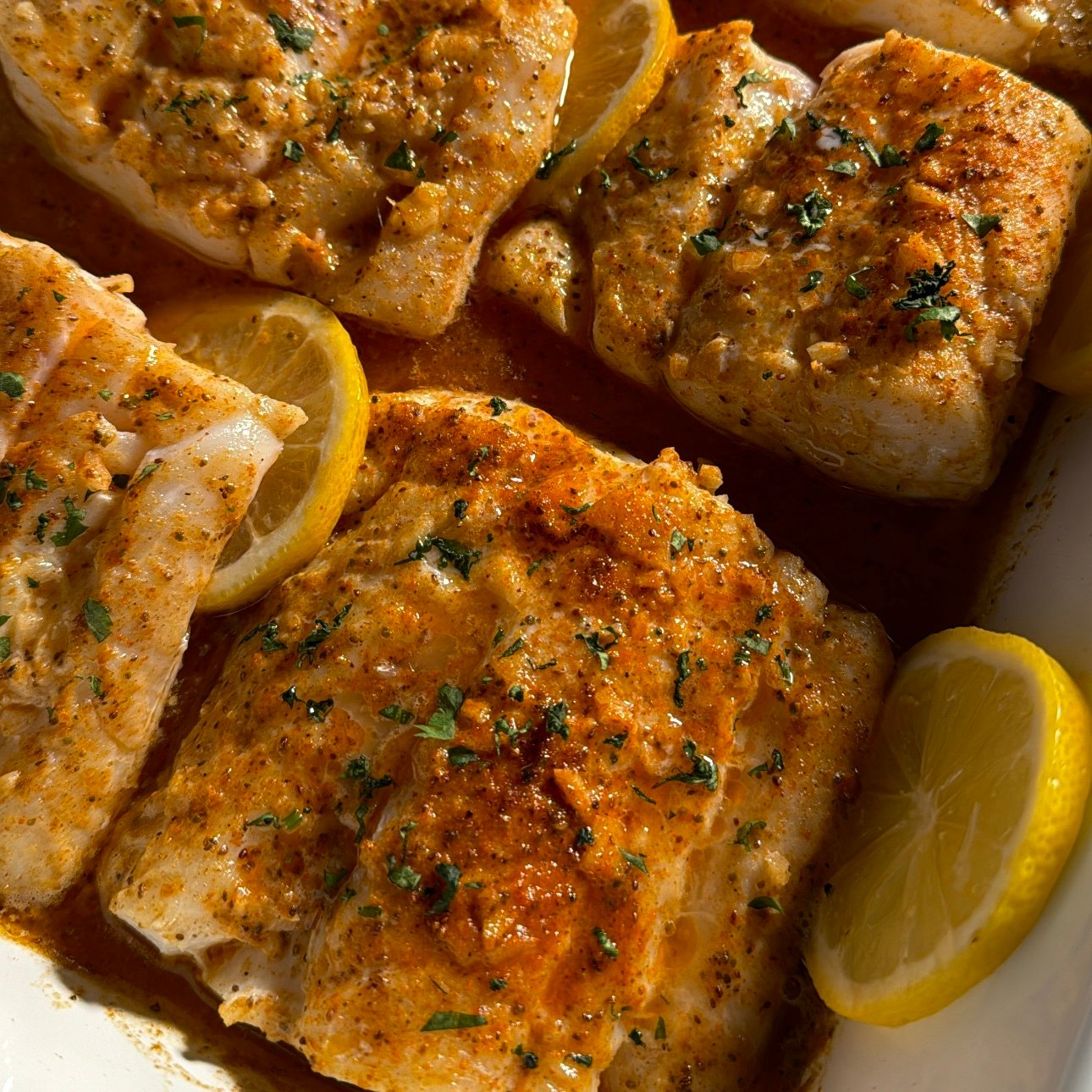 Baked Old Bay Garlic Butter Cod