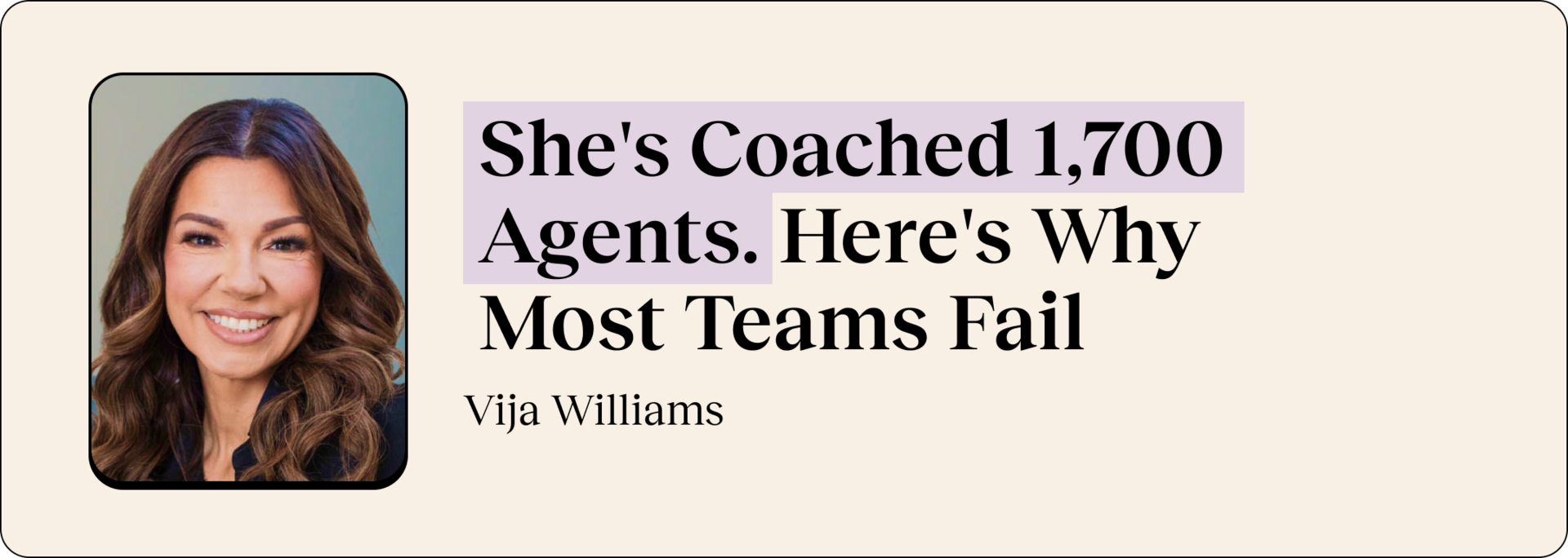 🧱 She's Coached 1,700 Agents. Here's Why Most Teams Fail