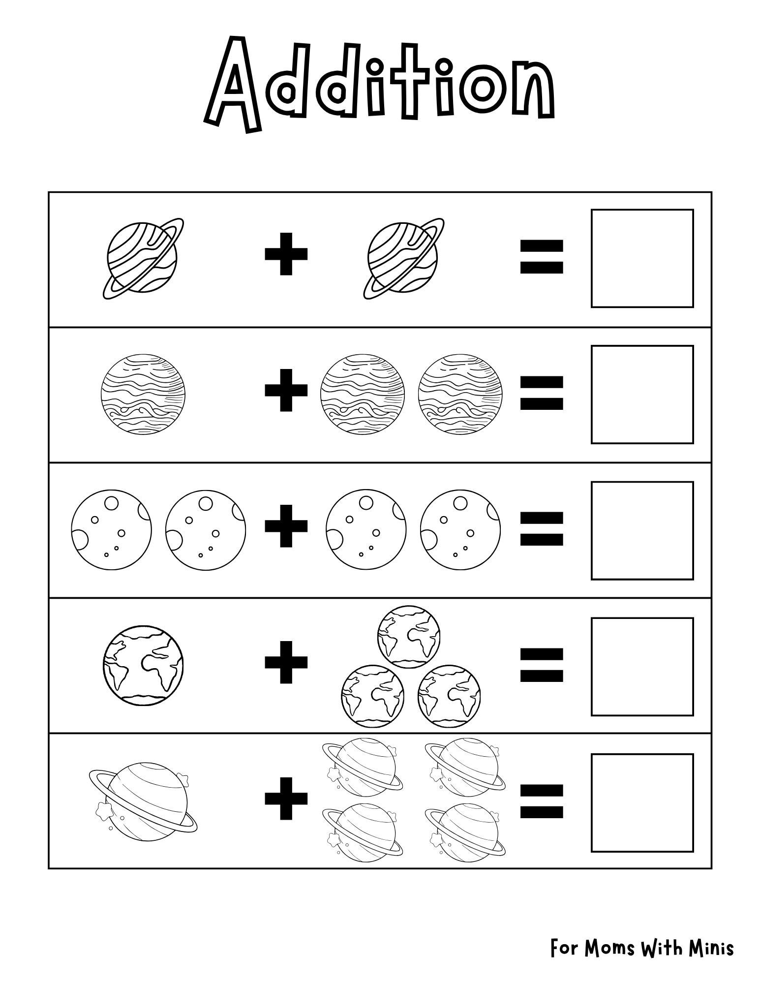 Space Addition Practice