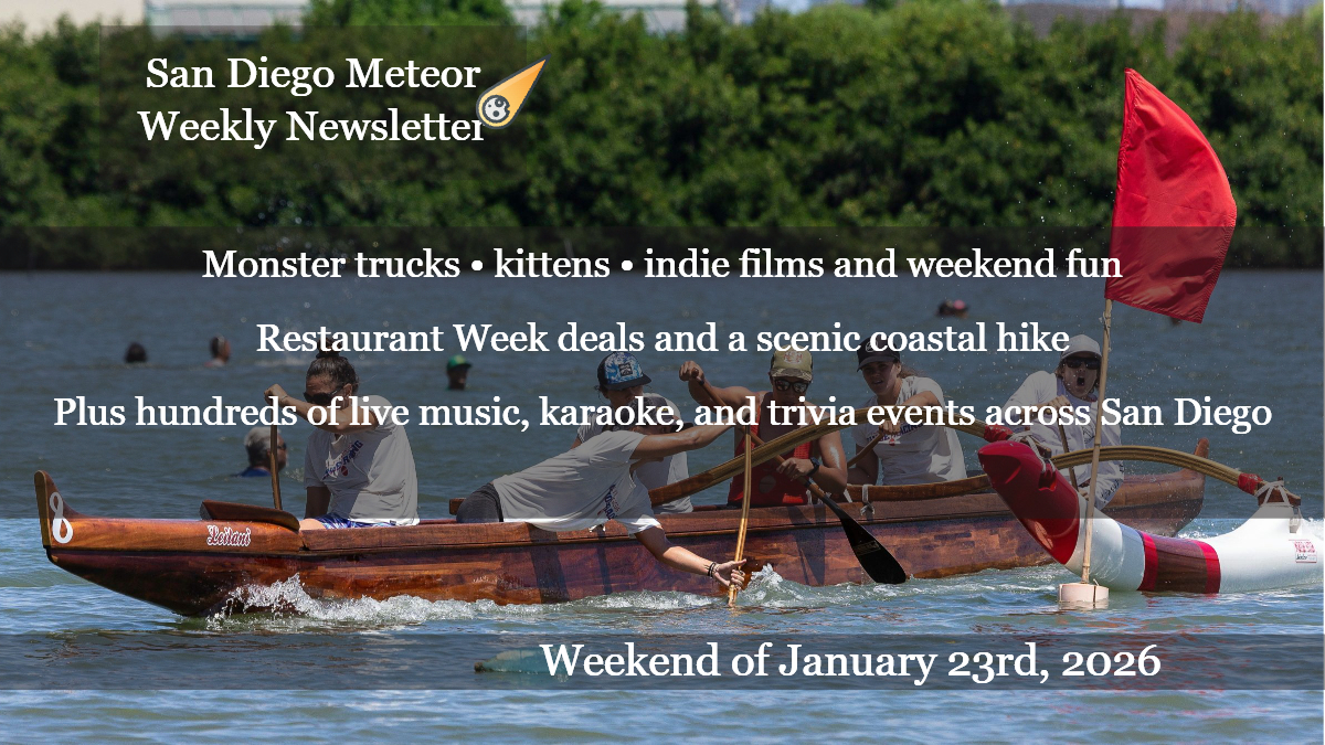 ☄️Cats, Monster Trucks, Outrigger Canoes & Restaurant Week
