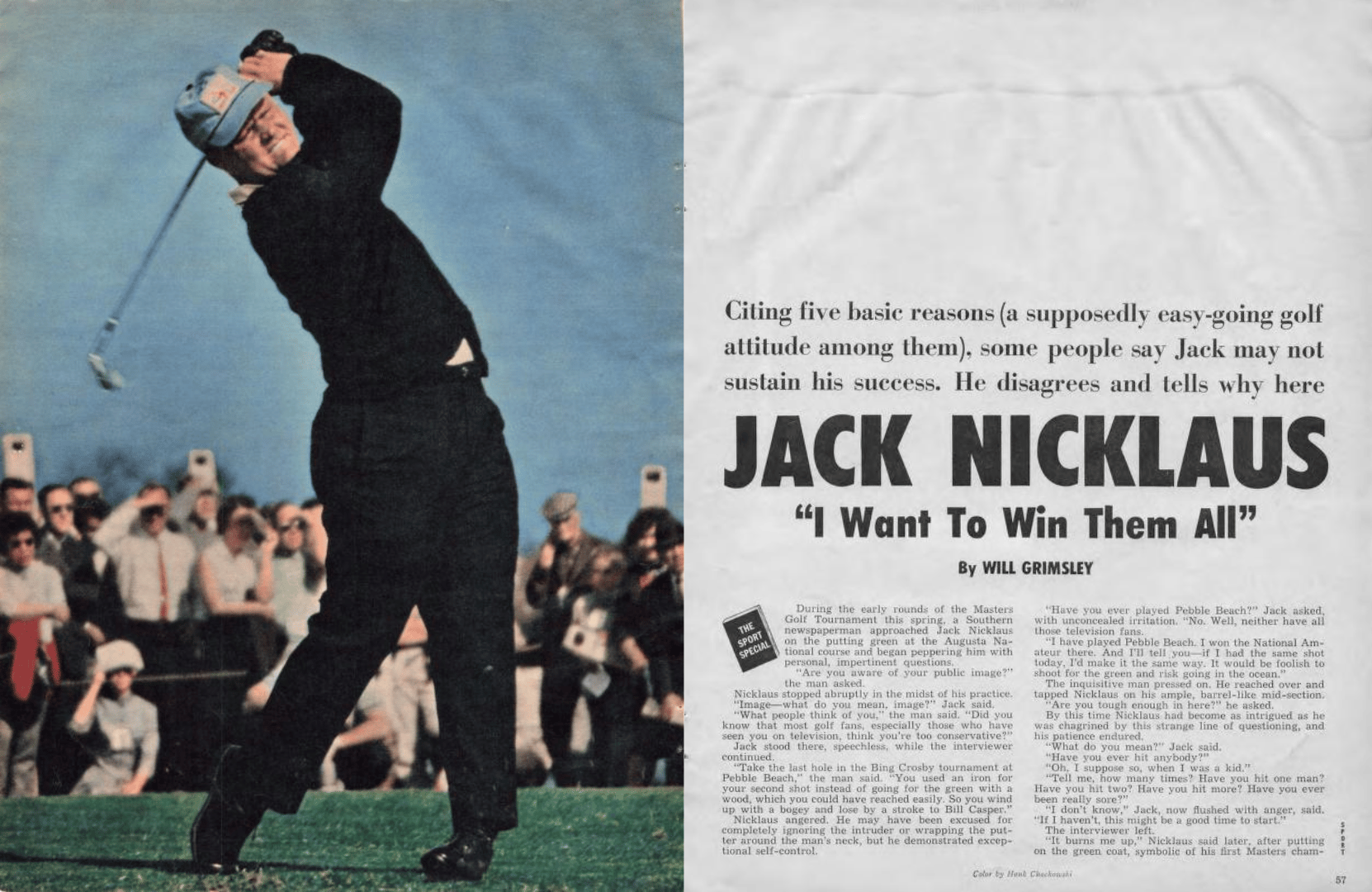 JACK NICKLAUS: “I Want To Win Them All”