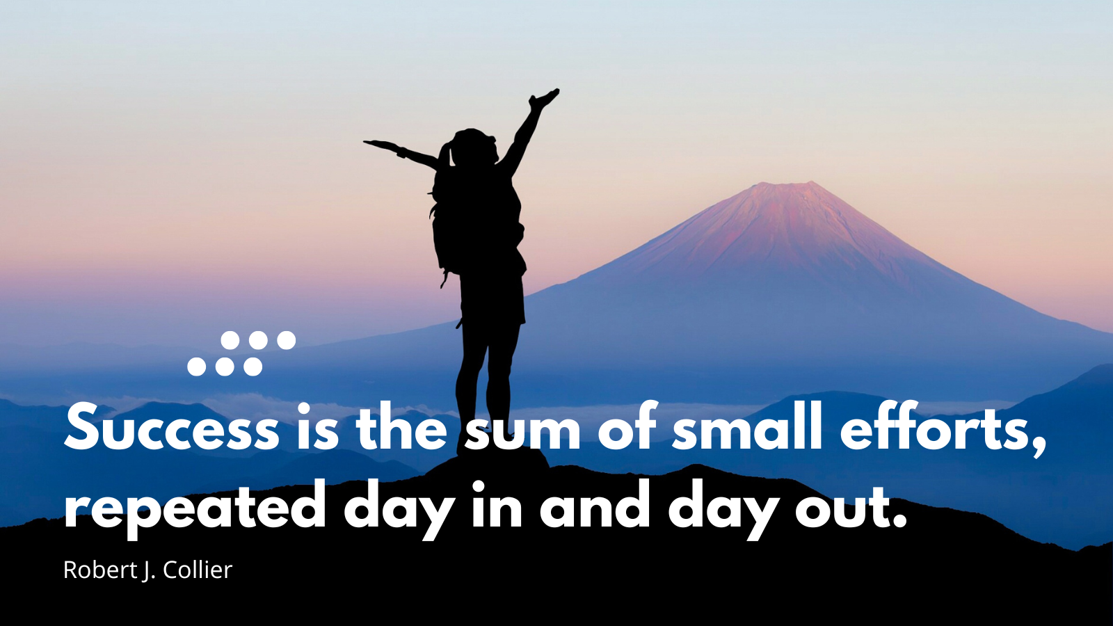 Success is the sum of small efforts...