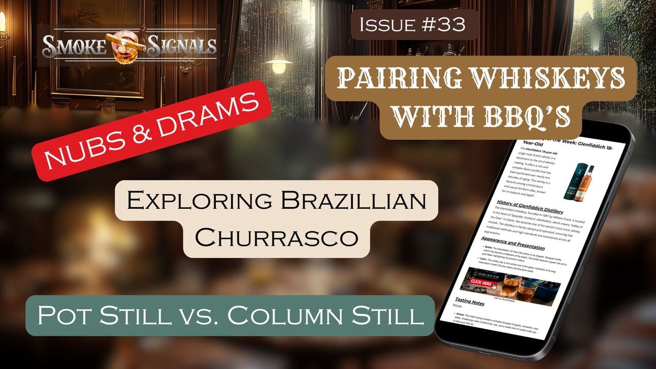 🌿 Smoke Signals: Cigars, Whiskey, and BBQ  🥩 - 🥃   Perfect Pairings Await!
