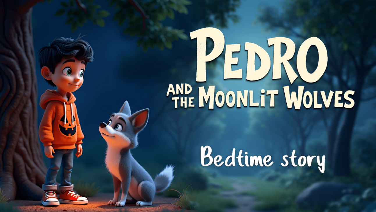 Today’s Story: 🐺 Pedro’s Moonlit Wolf Adventure on Halloween 🎃