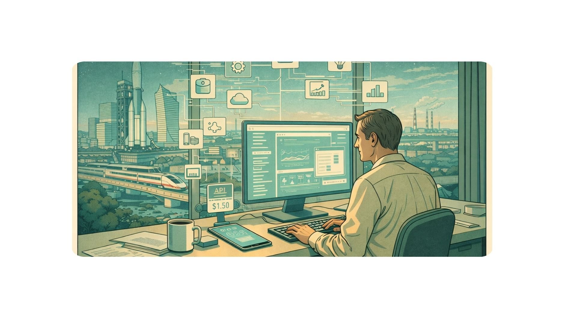 Precies de afstand tussen de oude wereld en de nieuwe