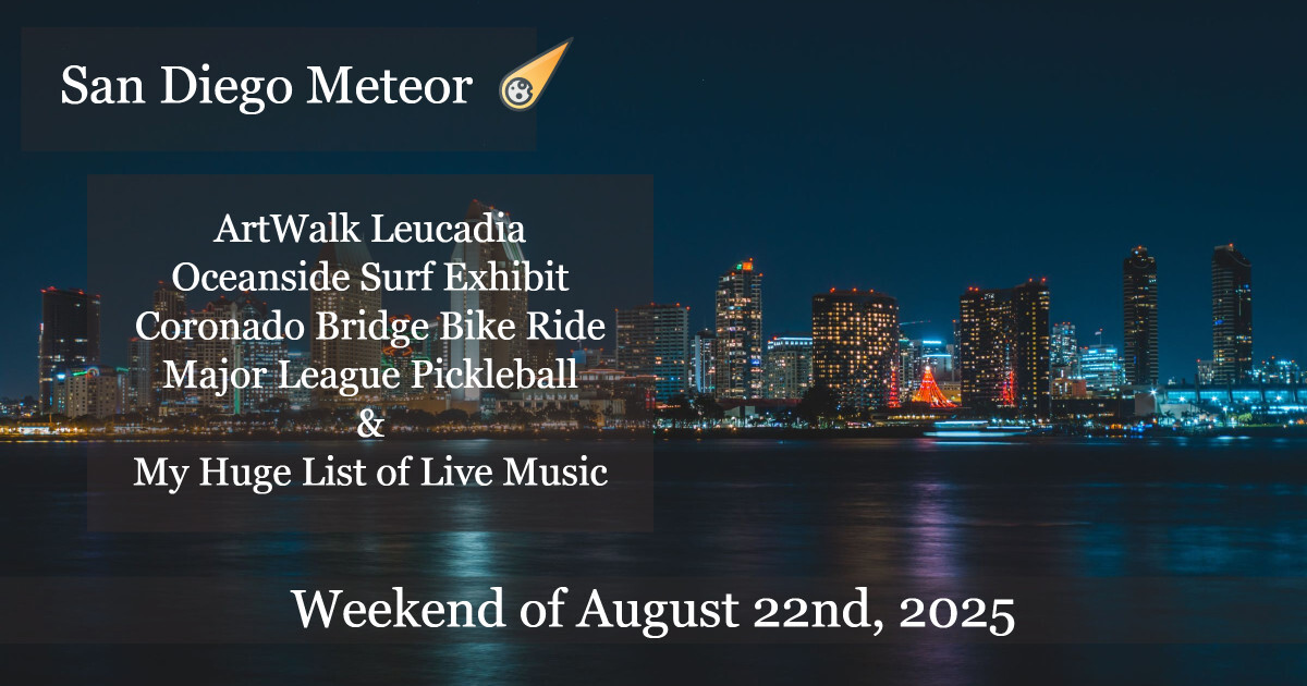 ☄️Art Walk, Bay Bike Ride & Book Fest Fill San Diego’s Weekend