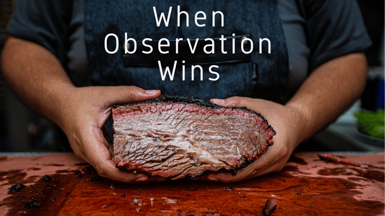 You're cooking the brisket like a steak